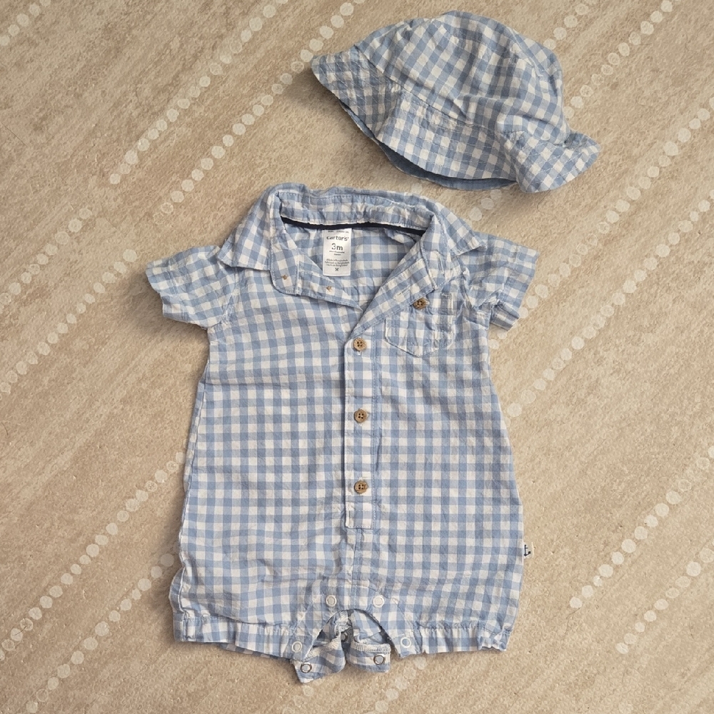 Carters Baby Romper with Hat